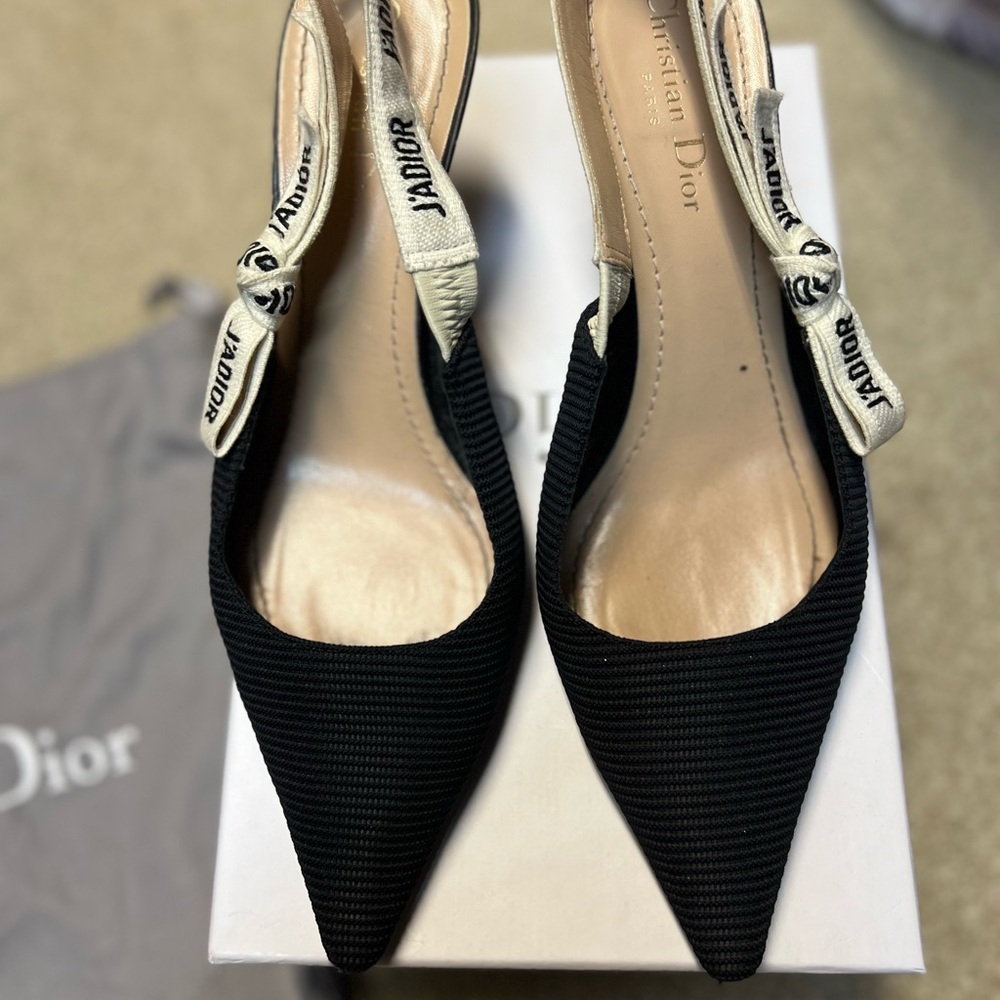 Dior j’adior black cloth heels size 40.5 eu